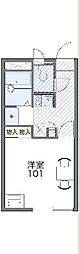 レオパレスイチサト 1Kの間取図画像