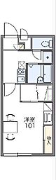 レオパレスＲｉｃｏｒｄｏ 2階1Kの間取り