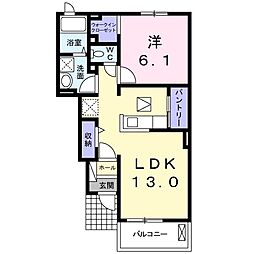 エヌエスアール 1LDKの間取図画像