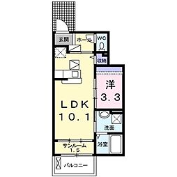 アクアーリオ 1LDKの間取図画像