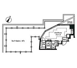 エルスタンザ白金 6階ワンルームの間取り