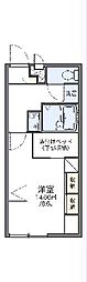 レオパレスフルール1 1Kの間取図画像
