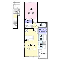 インフィニティ 1LDKの間取図画像
