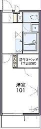 レオパレスソレイユ柏1 1Kの間取図画像