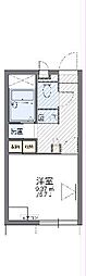 レオパレスクレールAKANE 1Kの間取図画像