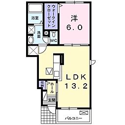 モアニケアラエカヒ 1LDKの間取図画像