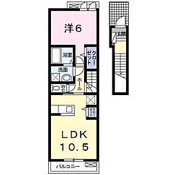 ラポール3 1LDKの間取図画像