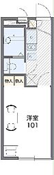 レオパレスベルピーノ 1Kの間取図画像