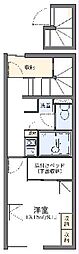レオパレスベルタB 1Kの間取図画像