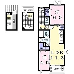 Ｍｏｄｅｓｓａ　Ｙ＆Ｉ 3階2LDKの間取り