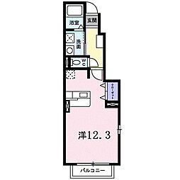 豊橋鉄道渥美線 芦原駅 徒歩12分の賃貸アパート 1階ワンルームの間取り