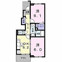 アークラム 2DKの間取図画像