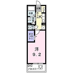 プラシード鳥羽2 1Kの間取図画像