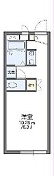 レオパレスミライ 1Kの間取図画像