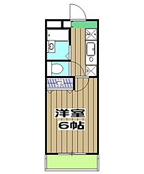 澤田マンション 1Kの間取図画像