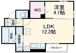 小田急小田原線 鶴川駅 徒歩14分の賃貸アパート 1階1LDKの間取り