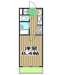 阪急京都本線 桂駅 徒歩11分の賃貸マンション 1階1Kの間取り