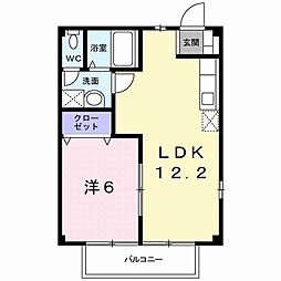 ジュネス文京Ａ 1階2DKの間取り