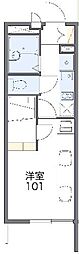 レオパレスVilla偕楽 1Kの間取図画像