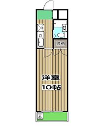 ハーベストハウス嵐山 2階1Kの間取り