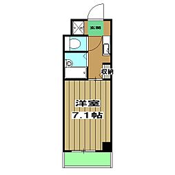 コーポせいまＣ 4階1Kの間取り