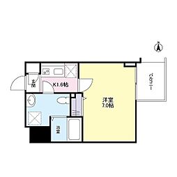 ガーラプレイス新宿御苑 1Kの間取図画像