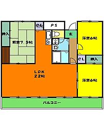マスターズエル綾園20 9階3LDKの間取り