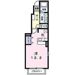 サニーレジデンス 1Kの間取図画像