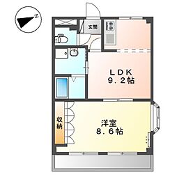 JR東海道本線 刈谷駅 徒歩27分の賃貸アパート 1階1LDKの間取り
