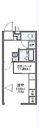 レオパレスモルトベーネ2 1Kの間取図画像