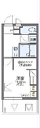 レオパレスにしまち 1Kの間取図画像