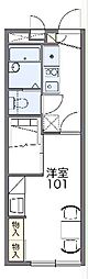 レオパレスマロニエ 2階1Kの間取り