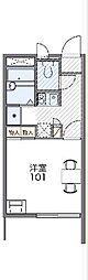 レオパレスソレイユ 1Kの間取図画像