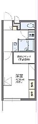 レオパレスわかば 1Kの間取図画像