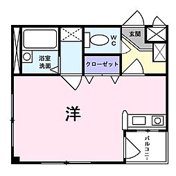 MRS ワンルームの間取図画像