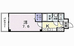 JR舞鶴線 西舞鶴駅 徒歩5分の賃貸アパート 1階1Kの間取り