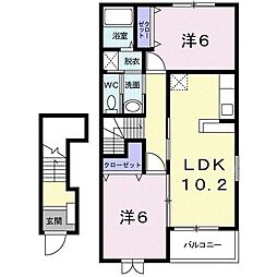 ブリーズB 2LDKの間取図画像