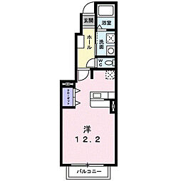 パル・ソレイユ ワンルームの間取図画像