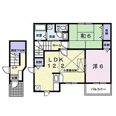 【ホームズ】パルテール[2LDK/1階/50.04㎡]。賃貸アパート住宅情報