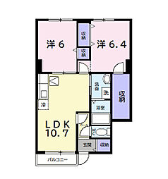 間取図画像 2LDK