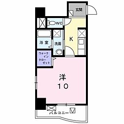 JR山手線 鶯谷駅 徒歩6分の賃貸マンション 8階1Kの間取り