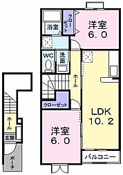 エレガンシア・さくら 2LDKの間取図画像