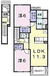 間取図画像 2LDK