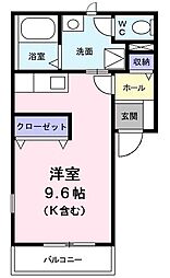 ビーハイブ ワンルームの間取図画像