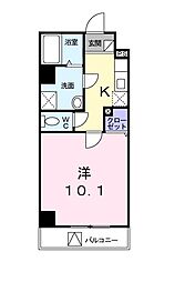 西武池袋線 椎名町駅 徒歩8分の賃貸マンション 4階1Kの間取り