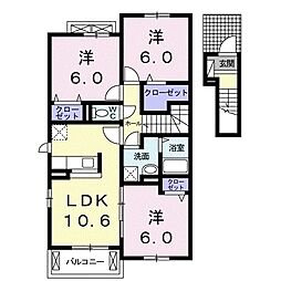 ポラール 3LDKの間取図画像