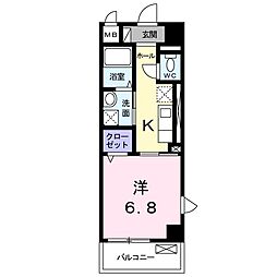 サンストリート 1Kの間取図画像
