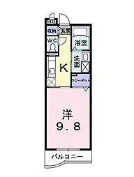 ボヤージュ・アン・バトー 1Kの間取図画像