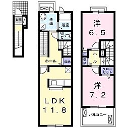 ピノ・モンテC 2LDKの間取図画像