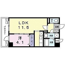 京急大師線 東門前駅 徒歩13分の賃貸マンション 2階1LDKの間取り